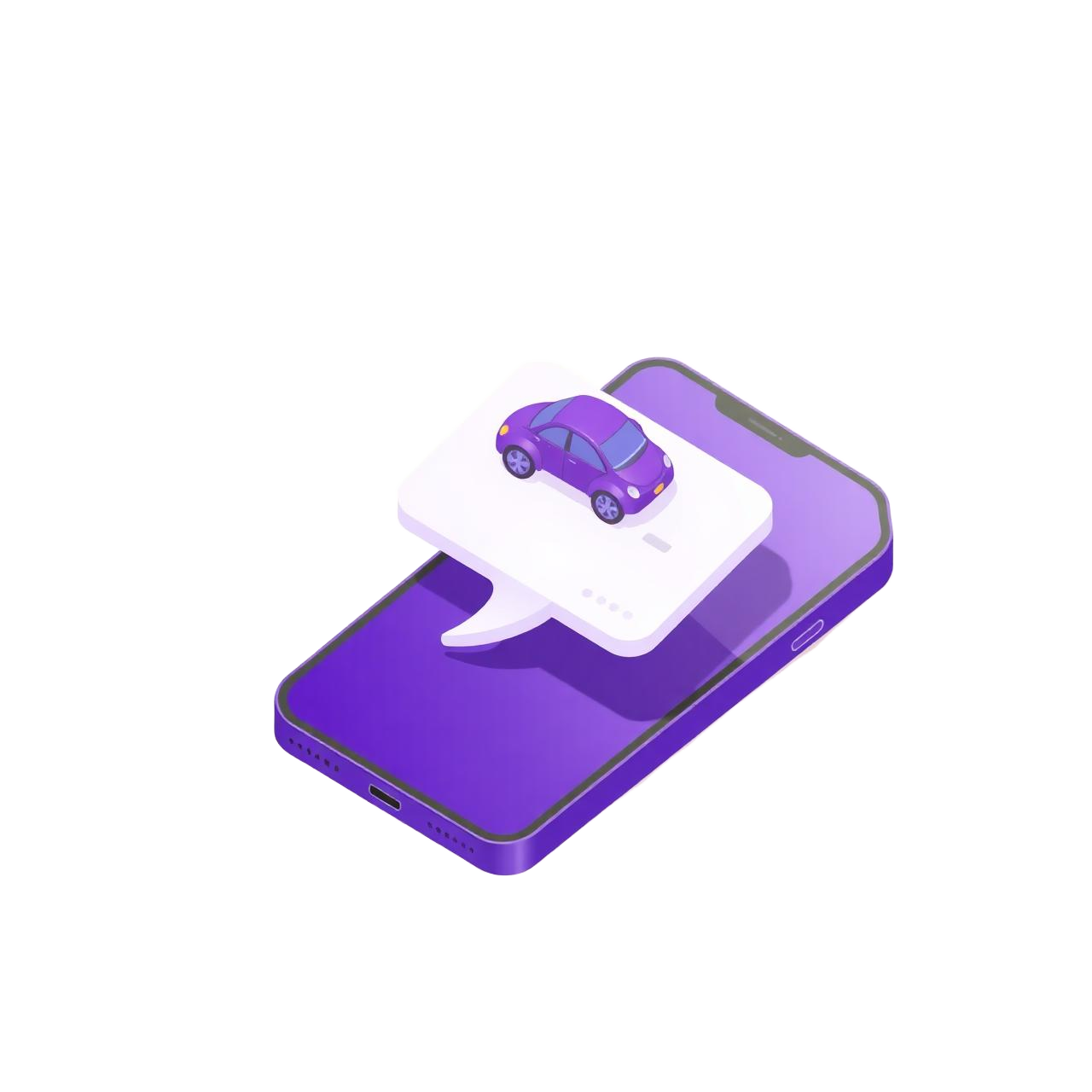 Smartphone with text message containing an auto insurance guide